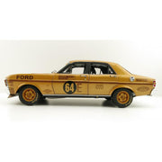 Classic Carlectables 18727 1/18 Ford XW Falcon Phase II GT-HO 1970 Bathurst Winner Gold Livery Diecast Car