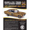 Classic Carlectables 18795 1/18 Holden LJ XU-1 Torana 1972 Bathurst Winner 50th Anniversary Gold Livery