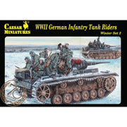 Caesar Miniatures 1/72 German Infantry Tank Riders Winter Set 2 Wearing Greatcoat WWII