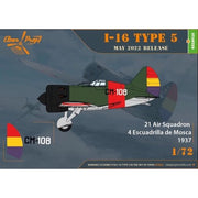 Clear Prop Models 72023 1/72 Polikarpov I-16 Type 5 In the Sky of Spain Starter Kit