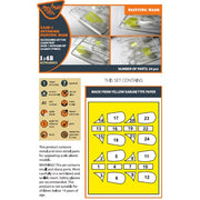 Clear Prop Models A48003 1/48 XA2D-1 Skyshark Painting Mask on Yellow Kabuki Paper