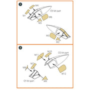 Clear Prop Models A48003 1/48 XA2D-1 Skyshark Painting Mask on Yellow Kabuki Paper