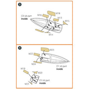 Clear Prop Models A48003 1/48 XA2D-1 Skyshark Painting Mask on Yellow Kabuki Paper