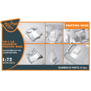 Clear Prop Models A72015 1/72 UH-2 A/B Seasprite Painting Mask Plastic Accessories Set