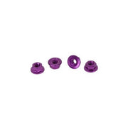 Core RC CR036 - Serrated Alloy M4 Nuts Purple 4pk