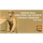 Copper State Models F35-005 1/35 British RNAS Armoured Car Division Crewman Observing Plastic Model Kit