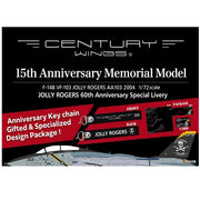 Century Wings 001637 1/72 F-14B Vf103 Tomcat US Navy Jolly Rogers AA103 2004 Jolly Rogers 60th Anniversary Special Livery