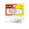 DUBRO 525 2 X 3/8 Button Hd Sht Metal Scw 8pc
