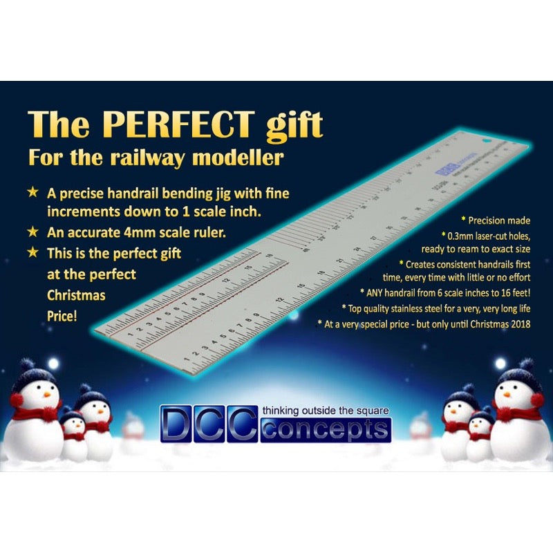 Jig Ruler Scale DCC Concepts DCG-SR4 Stainless Steel Scale Ruler and Handrail Jig ...