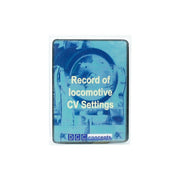DCC Concepts DCD-RECcard 52 Decoder CV Settings Record Cards