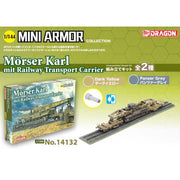 Dragon 14132 1/144 Morser Karl mit Railway Transport Carrier Plastic Model Kit