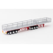 Drake Collectibles ZT09125 1/50 Freighter Flat Tops White/Red Diecast Trailer