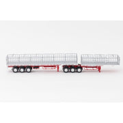 Drake Collectibles ZT09125 1/50 Freighter Flat Tops White/Red Diecast Trailer