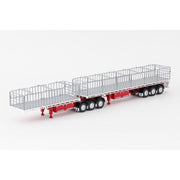 Drake Collectibles ZT09125 1/50 Freighter Flat Tops White/Red Diecast Trailer