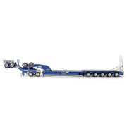 Drake Collectibles ZT09238 1/50 Metallic Blue 2x8 Dolly and 5x8 Dropdeck Swingwing Diecast Trailer