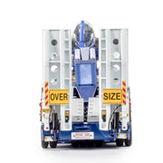 Drake Collectibles ZT09238 1/50 Metallic Blue 2x8 Dolly and 5x8 Dropdeck Swingwing Diecast Trailer