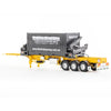 Drake Collectibles ZT09249 1/50 BoxLoader Diecast Container with Trailer Yellow