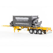 Drake Collectibles ZT09249 1/50 BoxLoader Diecast Container with Trailer Yellow