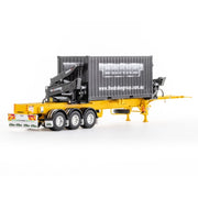 Drake Collectibles ZT09249 1/50 BoxLoader Diecast Container with Trailer Yellow