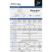 Dualsky DSS21771 Alloy Servo Half Arm 25T 1.0 inch Blue