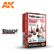 Doozy DZ016 1/24 Trafic Cones Set Plastic Model Kit