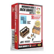 Doozy DZ029 1/24 Wooden Boxes Jack Daniels Bottles Plastic Model Kit