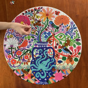 eeBoo Birds and Flowers Round 500pc Jigsaw Puzzle