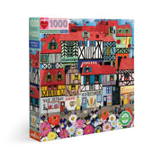 eeBoo Whimsical Village 1000pc Jigsaw Puzzle