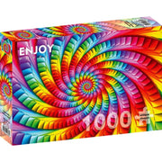 Enjoy Psychedelic Rainbow Spiral 1000pc Jigsaw Puzzle