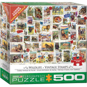Eurographics Wildlife Vintage Stamps Puzzle 500pc XL