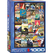 Eurographics 60754 Vintage Ads Travel USA 1000pc Jigsaw Puzzle