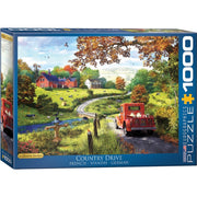 Eurographics 60968 Dominic Davison Country Drive - French/Spanish/German Jigsaw Puzzle 1000pc
