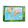 Eurographics 61271 Map of the World 1000pc Jigsaw Puzzle