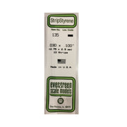 Evergreen 00135 Styrene Strips 0.030 x 0.100 x 14in / 0.76mm x 2.5mm x 36cm - 10