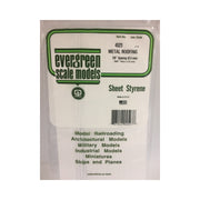 Evergreen 4523 White Styrene Seam Roof Sheet 0.375 x 6 x 12in / 9.5mm x 15cm x 30cm - 1 - Metro Hobbies