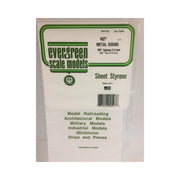 Evergreen 4527 White Styrene Metal Siding Sheet 0.060 x 6 x 12in / 1.5mm x 15cm x 30cm - 1