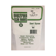 Evergreen 09008 Styrene Sheets White Assorted Pack 6 x 12in / 15cm x 30cm 3pc
