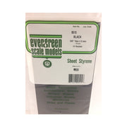Evergreen 09515 Styrene Black Sheets 0.040 x 6 x 12in / 1mm x 15cm x 30cm - 2