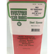 Evergreen Transparent Red Sheet 0.010 x 6 x 12in (2)