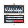 Excel 44382 Knife Set in Wooden Box with light med heavy duty*