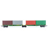 Frateschi HO Shared Bogie Container Wagon Australian National | Metro Hobbies