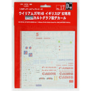 Fujimi FUJ11271 1/20 Williams FW14B British GP Cartograf Decale DUP-17