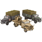 Fujimi FUJ72321 1/72 German 3 Ton Truck Camouflaged/Medical Van/AA Ring Mount Mi-21