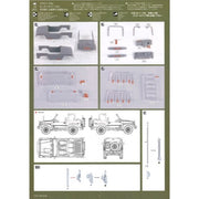 Fujimi FUJ72329 1/72 Genuine Photo Etched Parts for JGSDF 1/2t Trucke for Army and Military Police Mi-205
