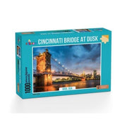 Funbox 102458 Cincinnati Bridge At Dusk Jigsaw Puzzle 1000pc