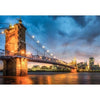 Funbox 102458 Cincinnati Bridge At Dusk 1000pc Jigsaw Puzzle