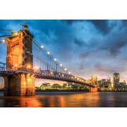 Funbox 102458 Cincinnati Bridge At Dusk 1000pc Jigsaw Puzzle