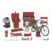 Fujimi 11373 1/24 Garage Tool 3 and Bicycle Plastic Model Kit