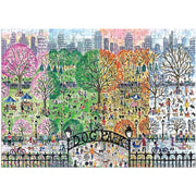 Galison Dog Park in Four Seasons 1000pc Jigsaw Puzzle