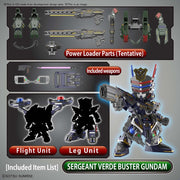 Bandai 5061991 SD Gundam World Heroes Sergeant Verde Buster Team Member